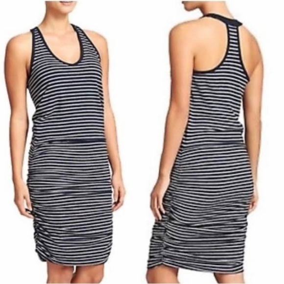 Athleta Striped Racerback Tank Dress Size S - Picture 1 of 7